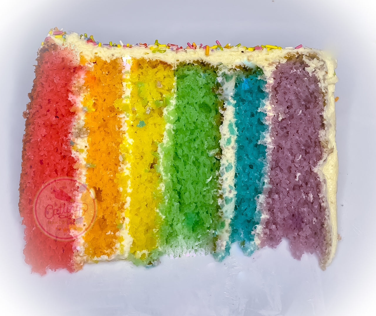 Rainbow Cake Slice