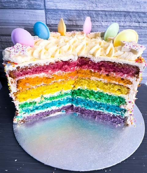UFO Rainbow Cake