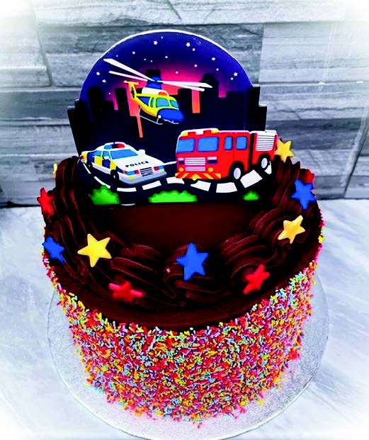 Emergency Vehicles Cake